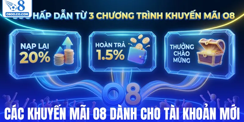 Các khuyến mãi O8 dành cho tài khoản mới