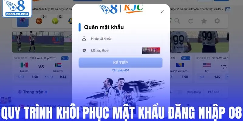 Quy trình khôi phục mật khẩu đăng nhập O8